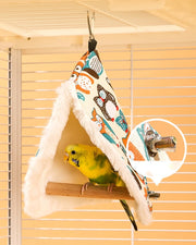 Soft Plush Parrot Hammock Nest and Cage Hut