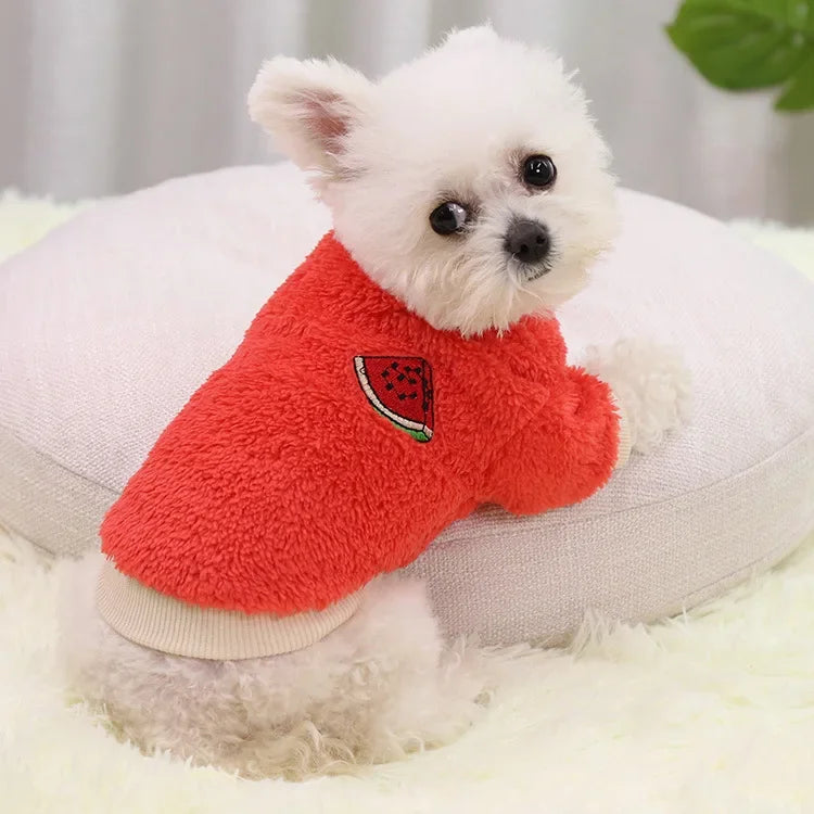 Warm Small Dog Hoodie Coat - Fleece Puppy Outfit XS-XXL