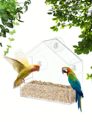 Outdoor Acrylic Bird Feeder House for Window Viewing