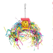 Wood and Paper Parrot Biting Toy Set