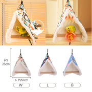 Soft Plush Parrot Hammock Nest and Cage Hut