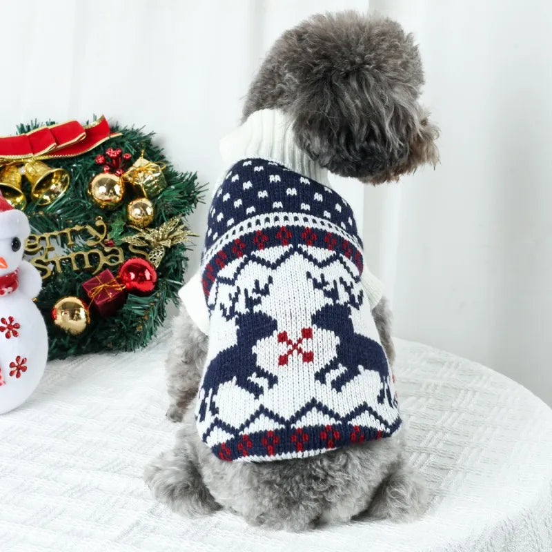 Christmas Dog Sweater - Winter Knit Holiday Costume for Pets