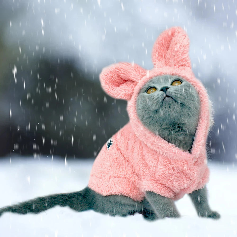 Warm Winter Cat & Puppy Jacket - Pink Small Pet Coat S-2XL