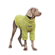 Striped Fleece Dog Sweater - Turtleneck Pullover for Medium Large Dogs