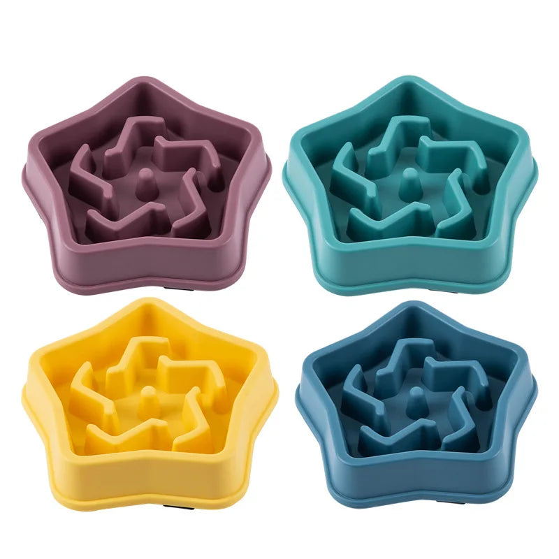 Round Anti-Choking Slow Feeder Bowl for Dogs and Cats