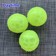 Glow-in-the-Dark Squeaky Dog Ball - TPR Chew & Teeth Cleaning Toy