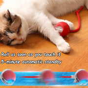 Rechargeable Automatic Rolling Cat Ball with Faux Tail